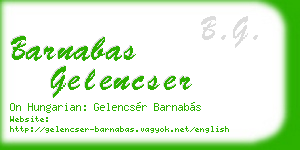 barnabas gelencser business card